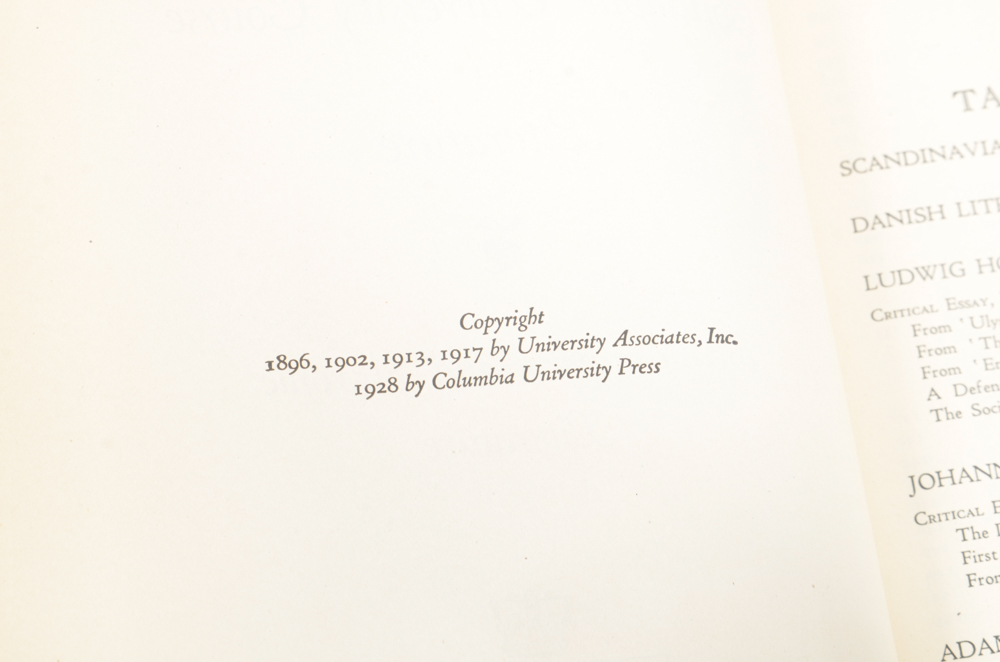 1928 Eighteen Volumes of Columbia University Course in Literature