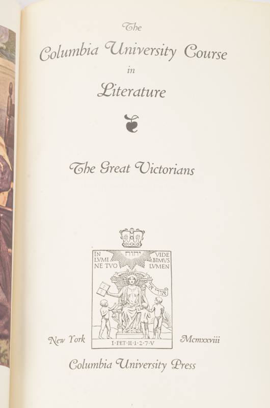 1928 Eighteen Volumes of Columbia University Course in Literature