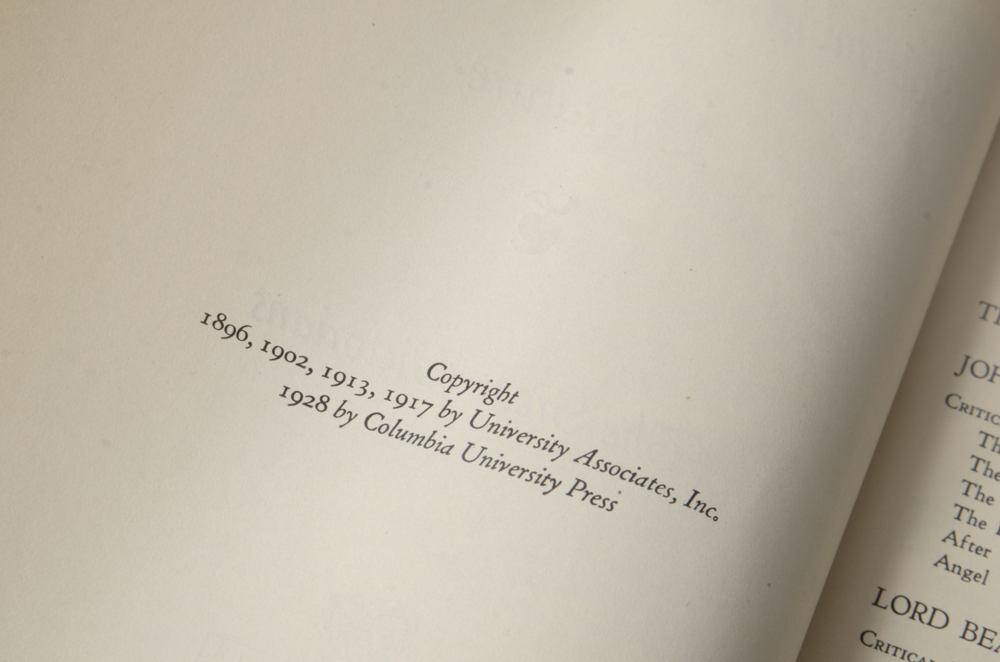 1928 Eighteen Volumes of Columbia University Course in Literature