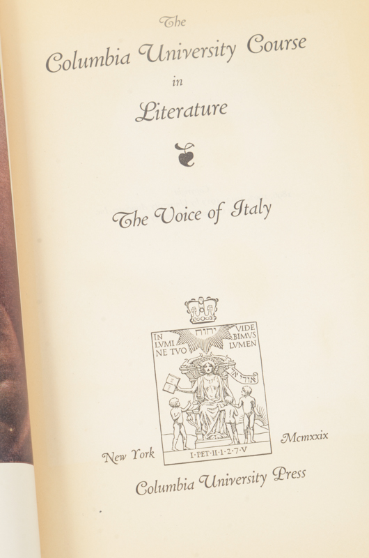 1928 Eighteen Volumes of Columbia University Course in Literature