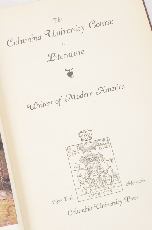 1928 Eighteen Volumes of Columbia University Course in Literature