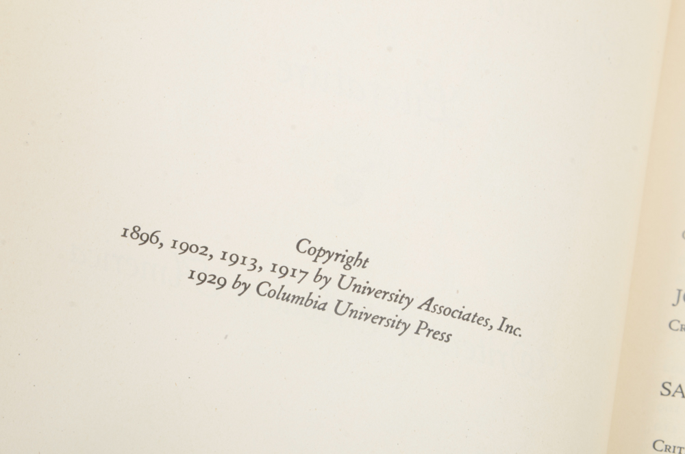 1928 Eighteen Volumes of Columbia University Course in Literature