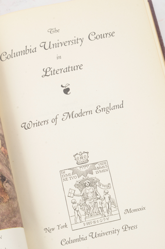 1928 Eighteen Volumes of Columbia University Course in Literature