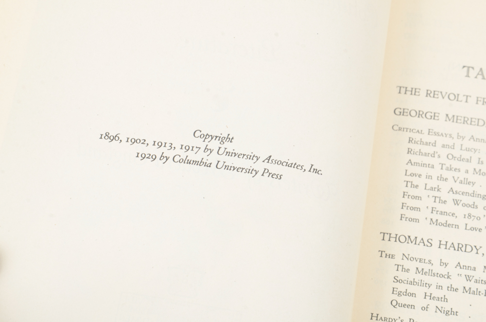 1928 Eighteen Volumes of Columbia University Course in Literature