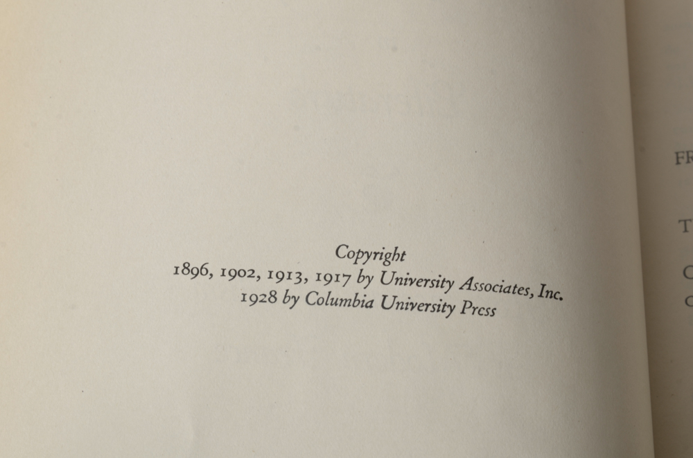 1928 Eighteen Volumes of Columbia University Course in Literature