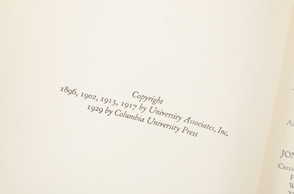 1928 Eighteen Volumes of Columbia University Course in Literature