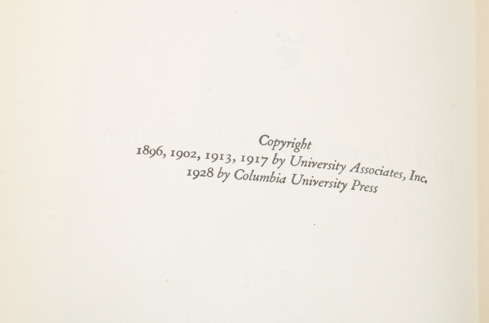 1928 Eighteen Volumes of Columbia University Course in Literature