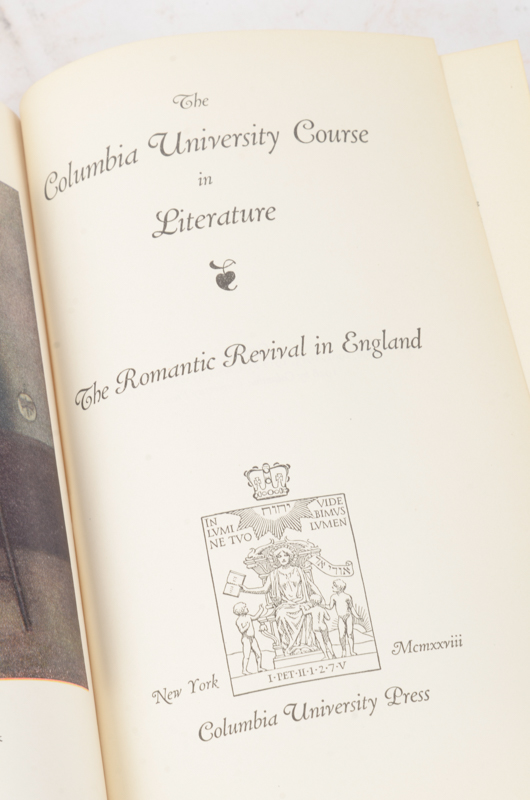 1928 Eighteen Volumes of Columbia University Course in Literature
