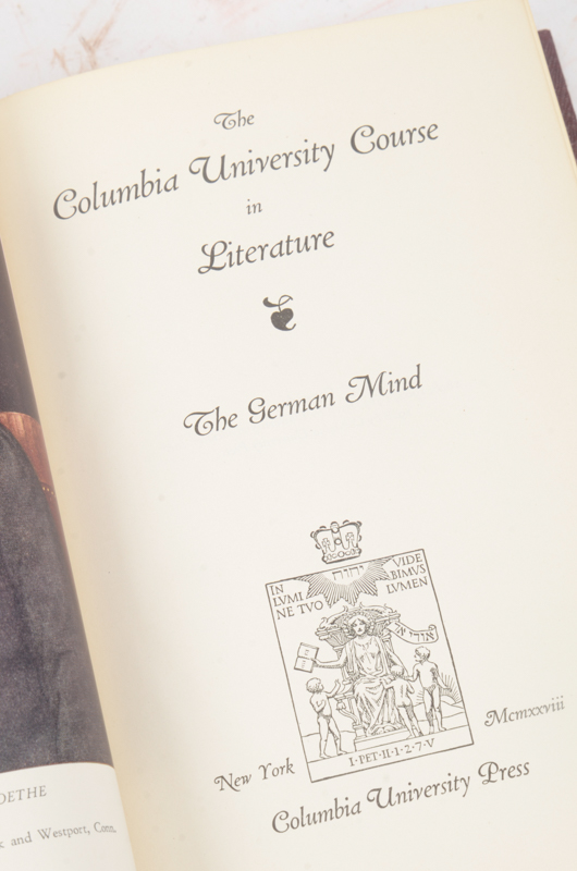 1928 Eighteen Volumes of Columbia University Course in Literature