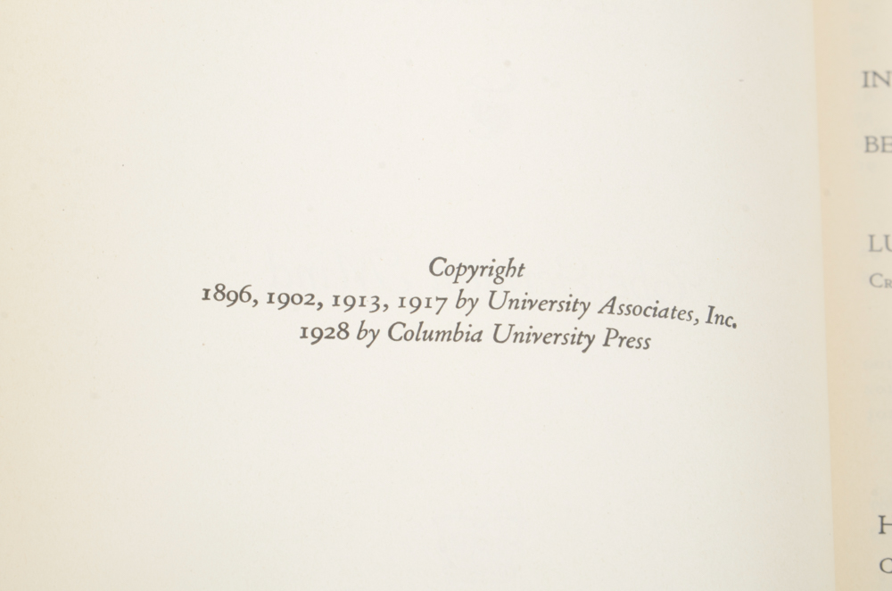 1928 Eighteen Volumes of Columbia University Course in Literature