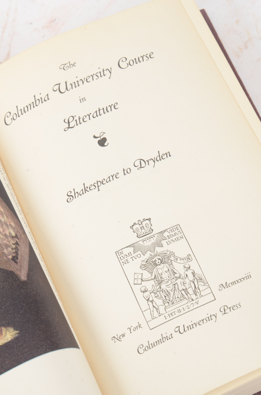 1928 Eighteen Volumes of Columbia University Course in Literature