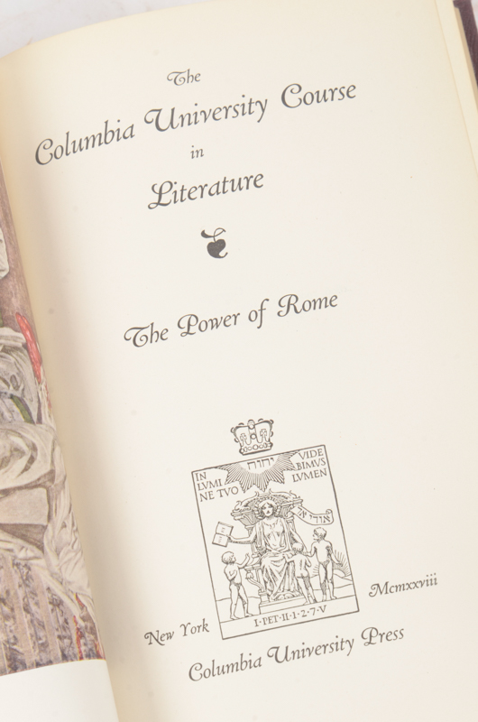 1928 Eighteen Volumes of Columbia University Course in Literature
