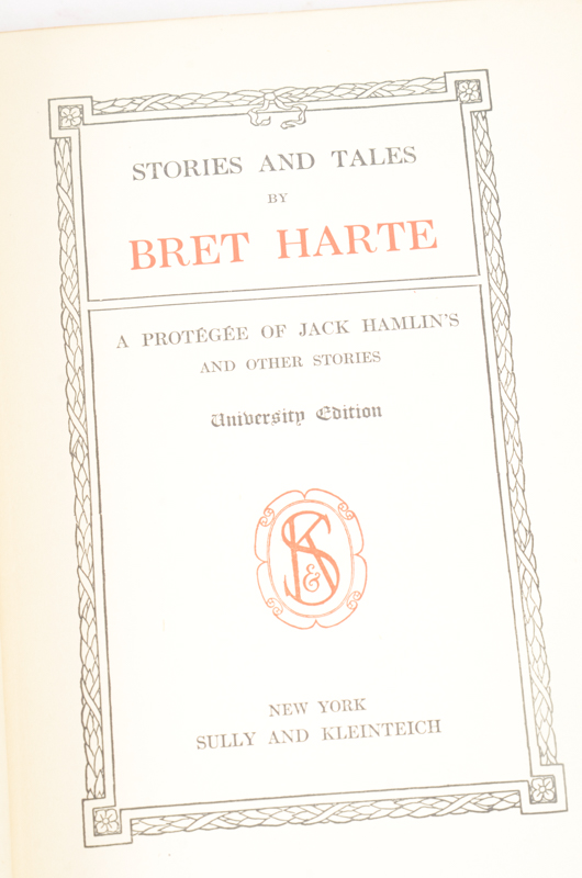 Early 20th Century Collection of Works by Bret Harte and William Makepeace Thackeray
