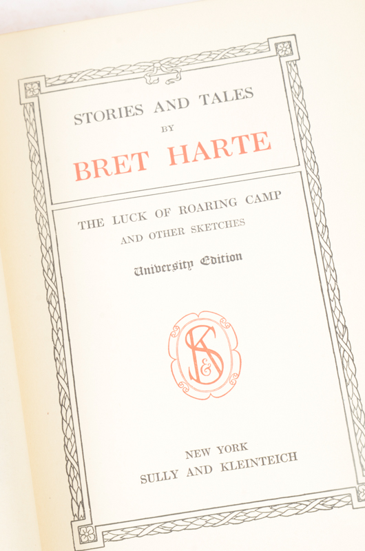 Early 20th Century Collection of Works by Bret Harte and William Makepeace Thackeray