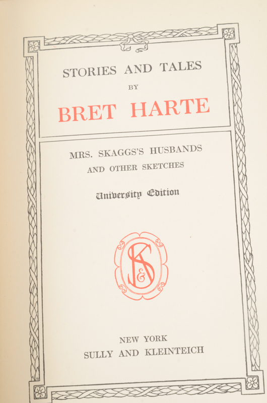 Early 20th Century Collection of Works by Bret Harte and William Makepeace Thackeray