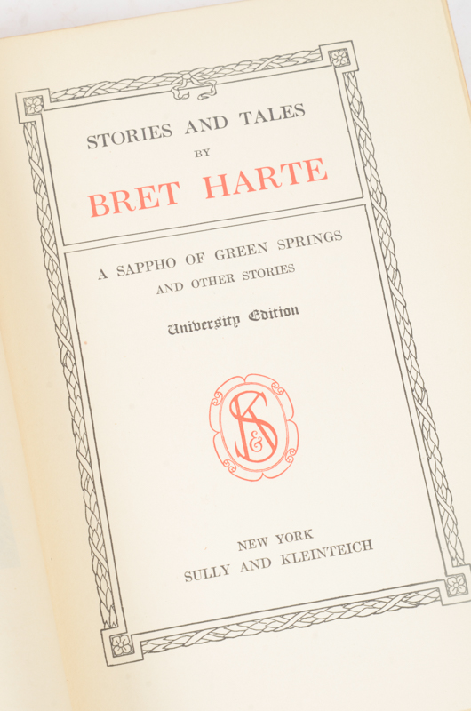 Early 20th Century Collection of Works by Bret Harte and William Makepeace Thackeray
