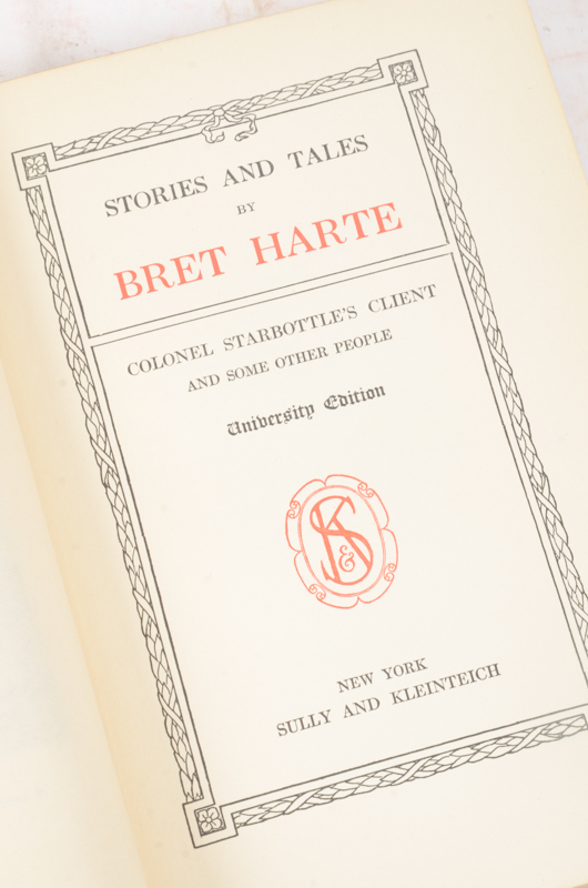 Early 20th Century Collection of Works by Bret Harte and William Makepeace Thackeray