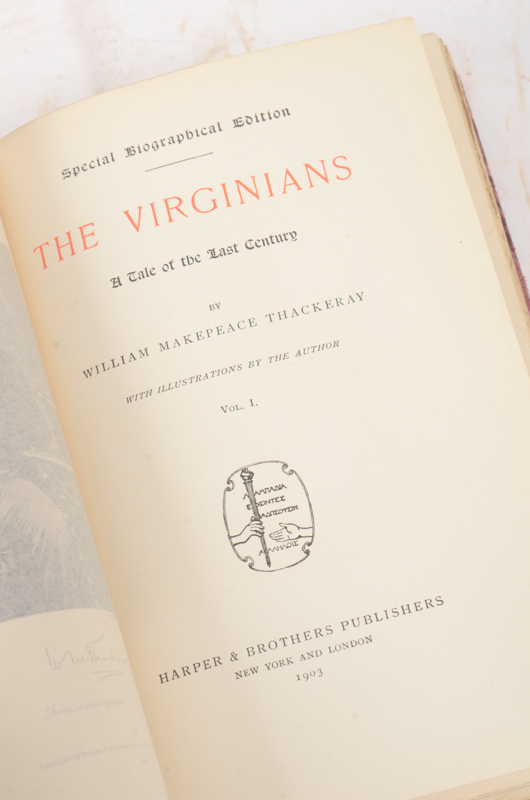 Early 20th Century Collection of Works by Bret Harte and William Makepeace Thackeray
