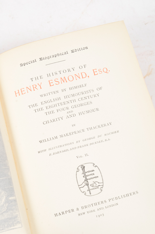 Early 20th Century Collection of Works by Bret Harte and William Makepeace Thackeray