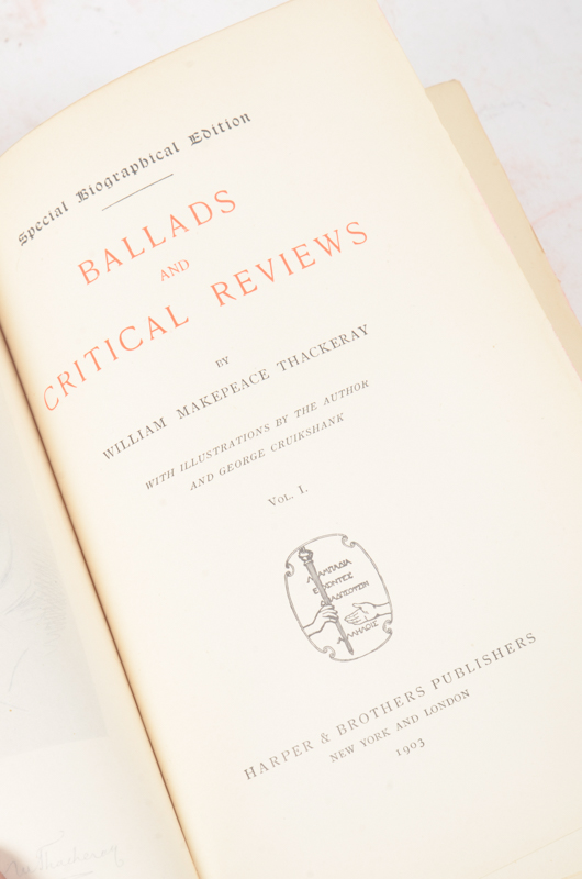 Early 20th Century Collection of Works by Bret Harte and William Makepeace Thackeray