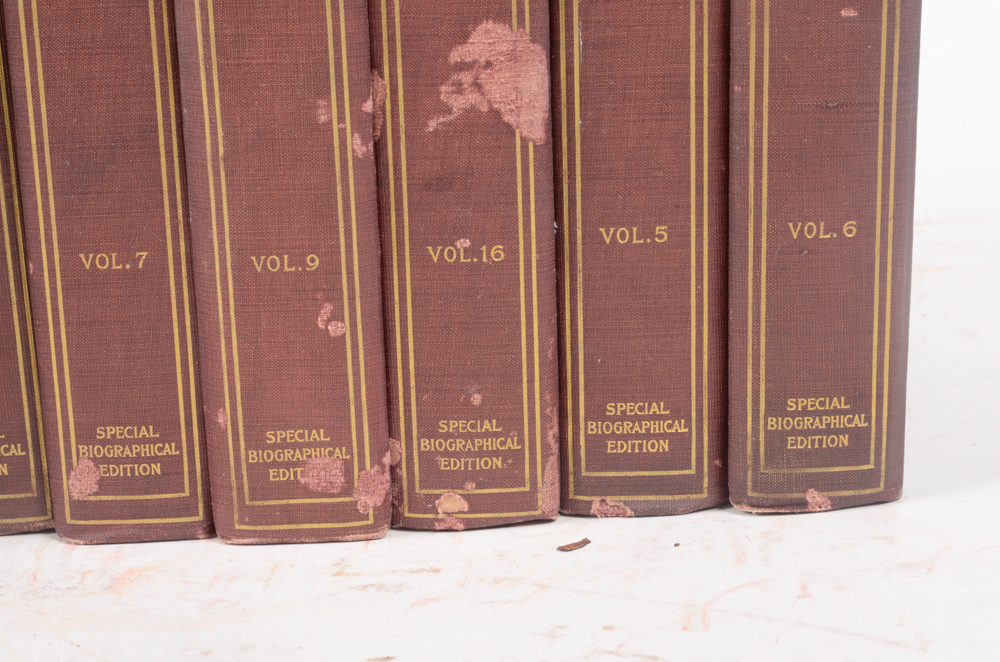 Antique Special Biographical Editions of Assorted Fiction by William Makepeace Thackeray including Contributions to "Vanity Fair" and "Punch" Magazines