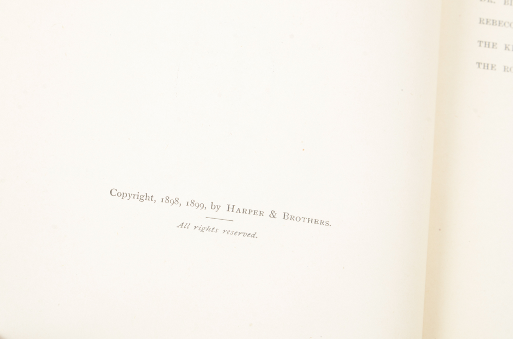 Antique Special Biographical Editions of Assorted Fiction by William Makepeace Thackeray including Contributions to "Vanity Fair" and "Punch" Magazines