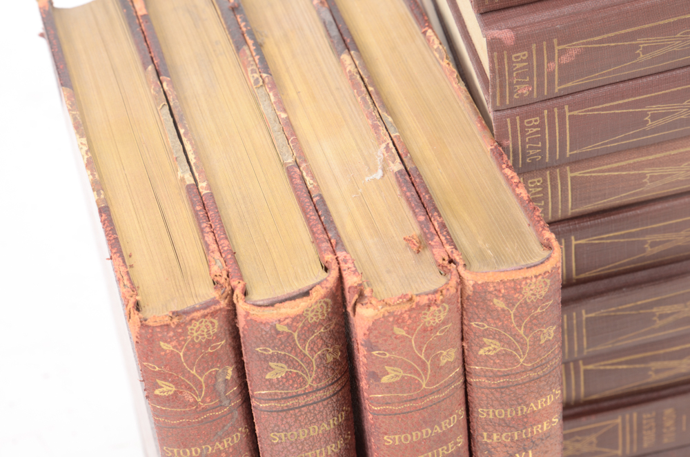 Collection of Works by John L. Stoddard, Honoré De Balzac and William Cowper Brann