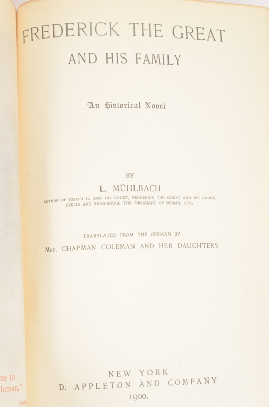 1899-1900 Sixteen Volume Set of Luise Mühlbach Historical Fiction Books