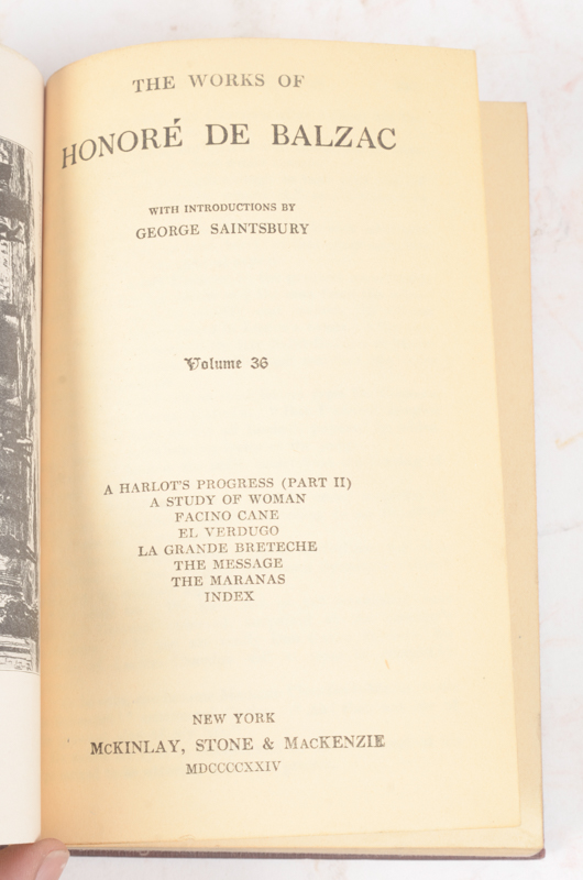 Collection of Works by John L. Stoddard, Honoré De Balzac and William Cowper Brann