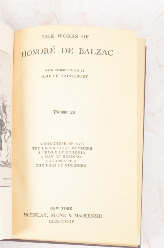 Collection of Works by John L. Stoddard, Honoré De Balzac and William Cowper Brann