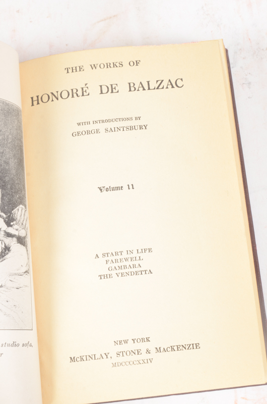 Collection of Works by John L. Stoddard, Honoré De Balzac and William Cowper Brann