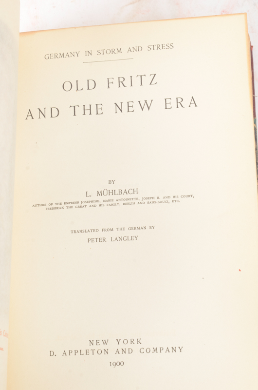 1899-1900 Sixteen Volume Set of Luise Mühlbach Historical Fiction Books