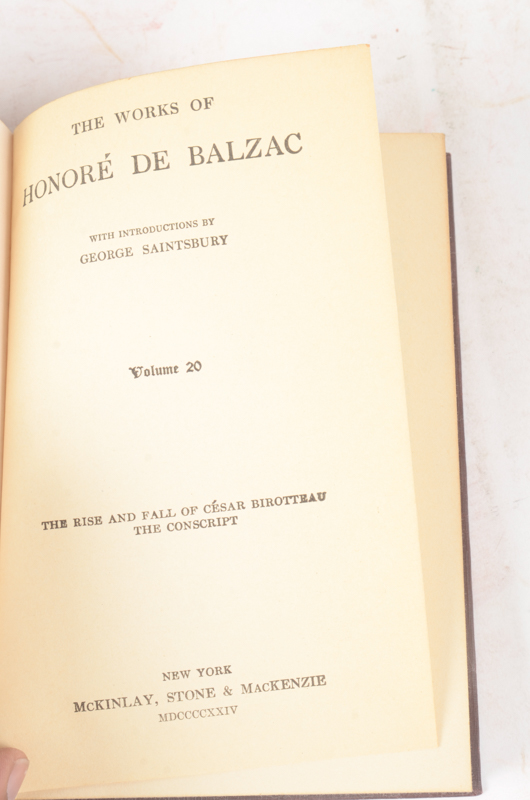 Collection of Works by John L. Stoddard, Honoré De Balzac and William Cowper Brann