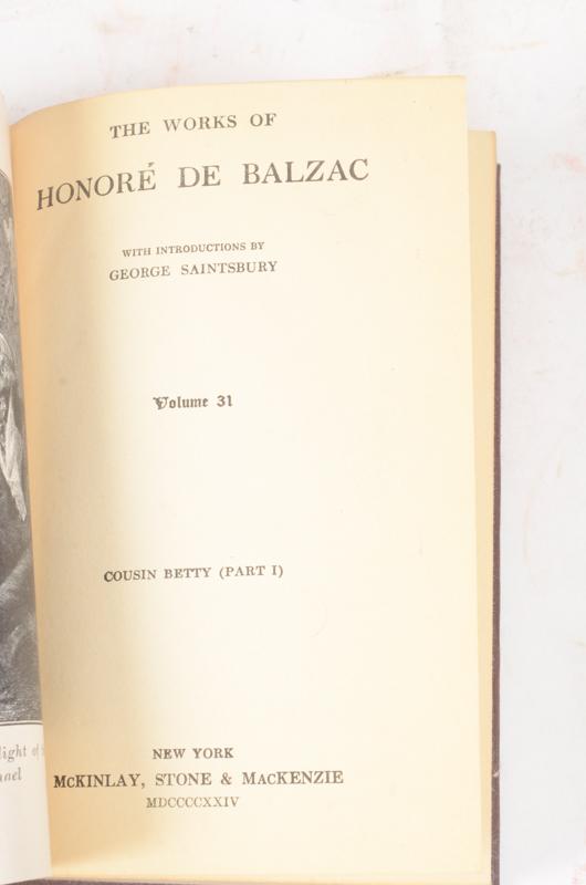 Collection of Works by John L. Stoddard, Honoré De Balzac and William Cowper Brann