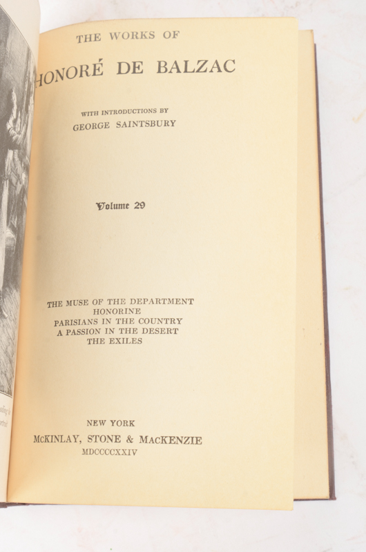 Collection of Works by John L. Stoddard, Honoré De Balzac and William Cowper Brann