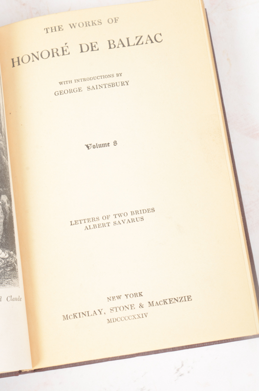 Collection of Works by John L. Stoddard, Honoré De Balzac and William Cowper Brann