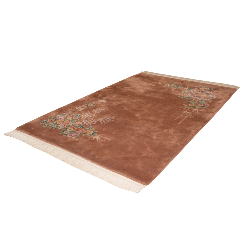 Hand-Knotted Chinese Sculpted Wool Area Rug