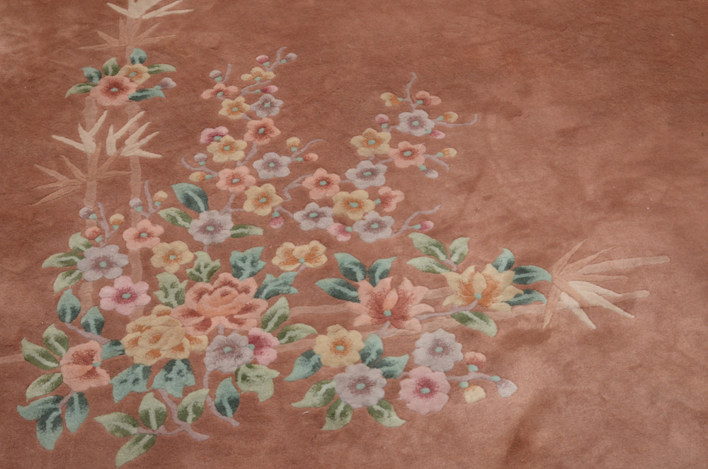 Hand-Knotted Chinese Sculpted Wool Area Rug