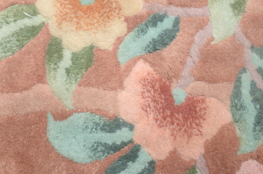 Hand-Knotted Chinese Sculpted Wool Area Rug