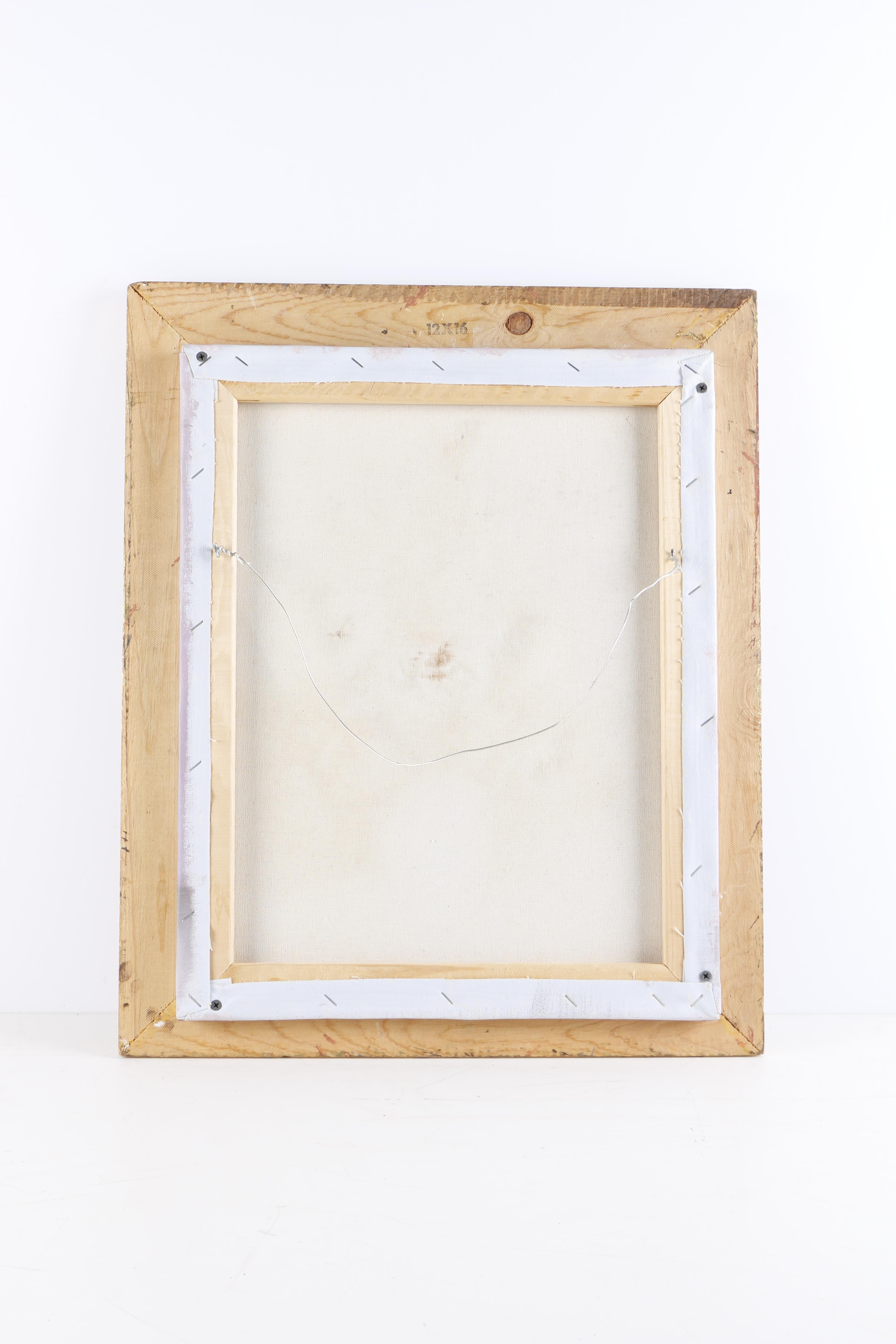 P. Keeling Oil Painting on Canvas of Flowers