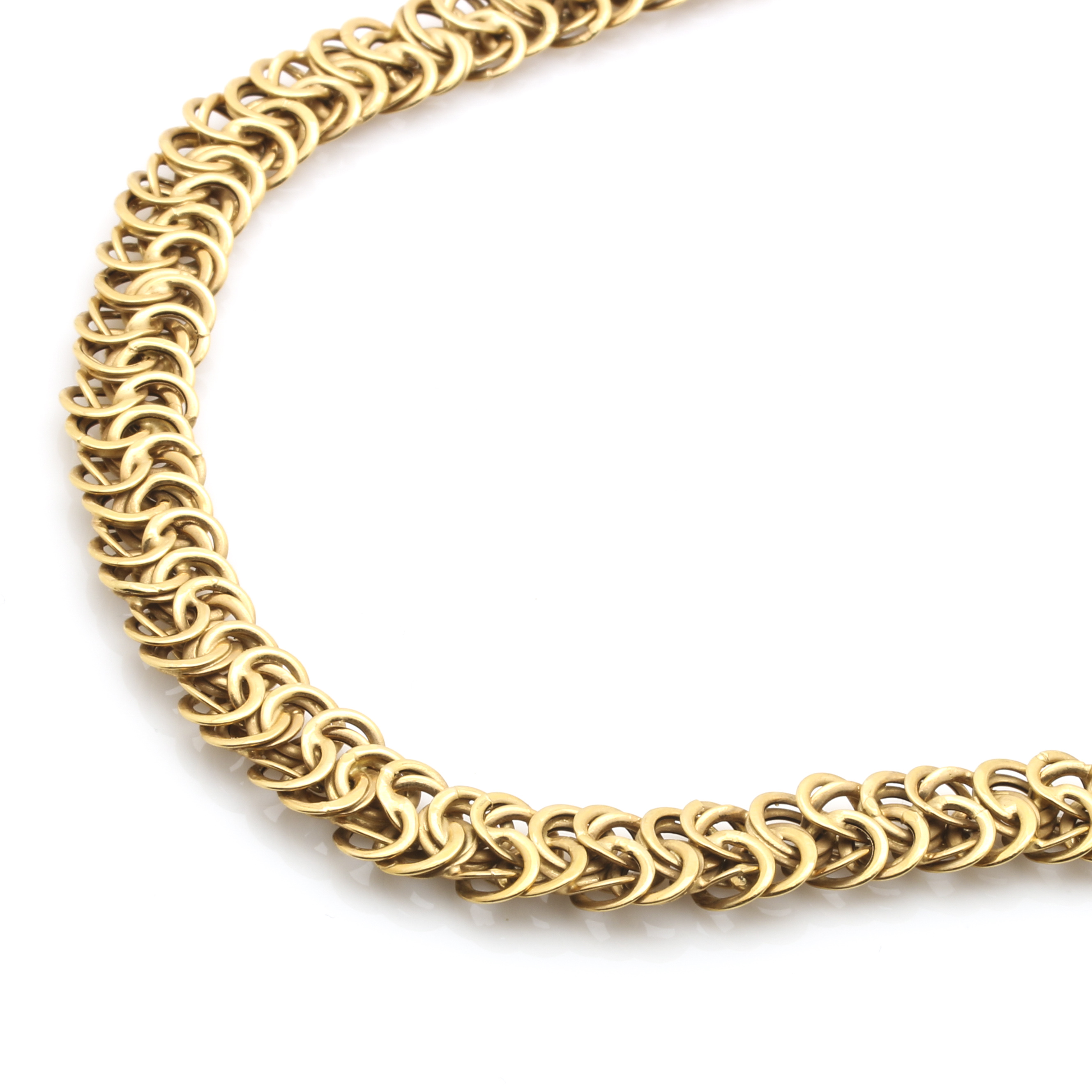 14K Yellow Gold Fancy Link Chain Necklace