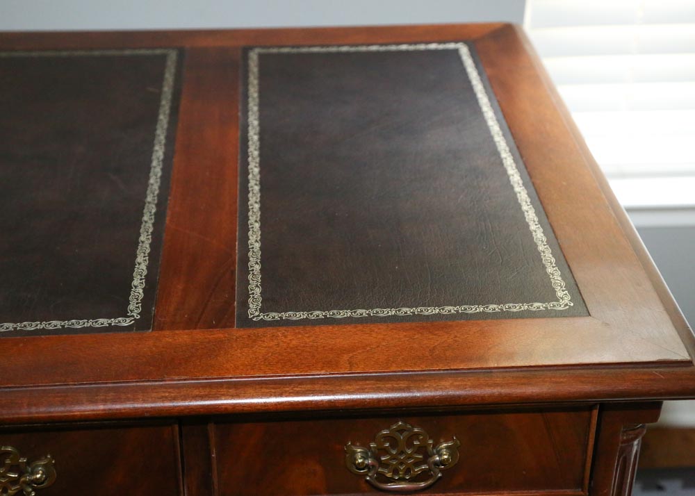 Chippendale Style Mahogany Executive's Desk