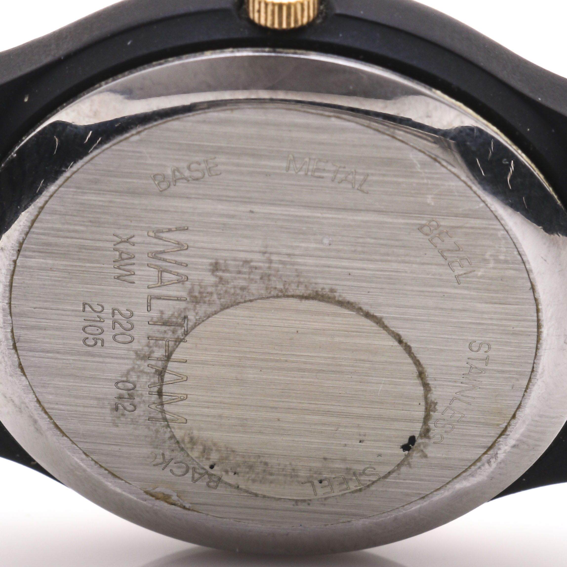 Waltham Diamond Black and Gold Tone Watch