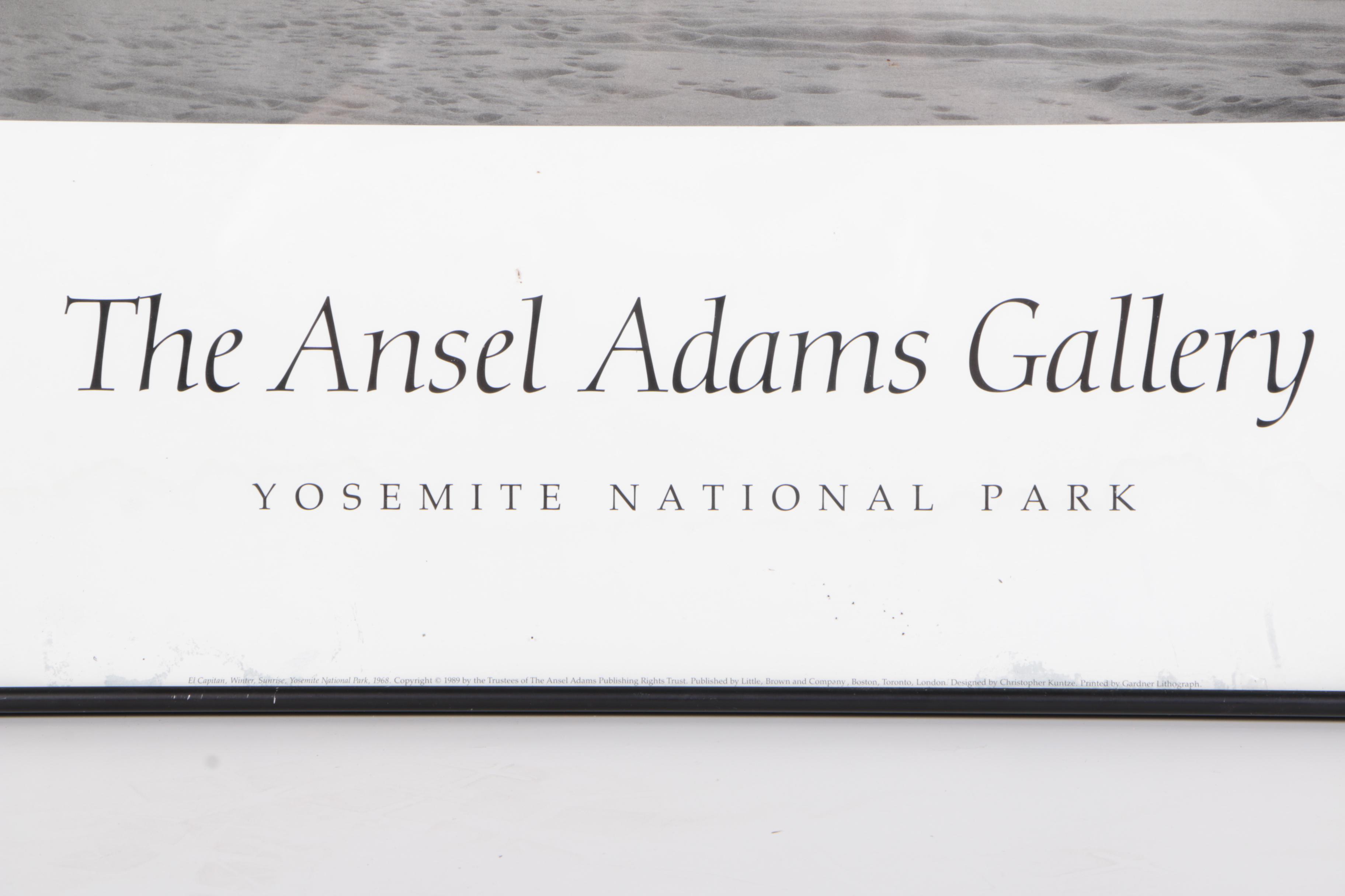 Offset Lithograph Poster After Ansel Adams "El Capitan, Winter Sunrise"