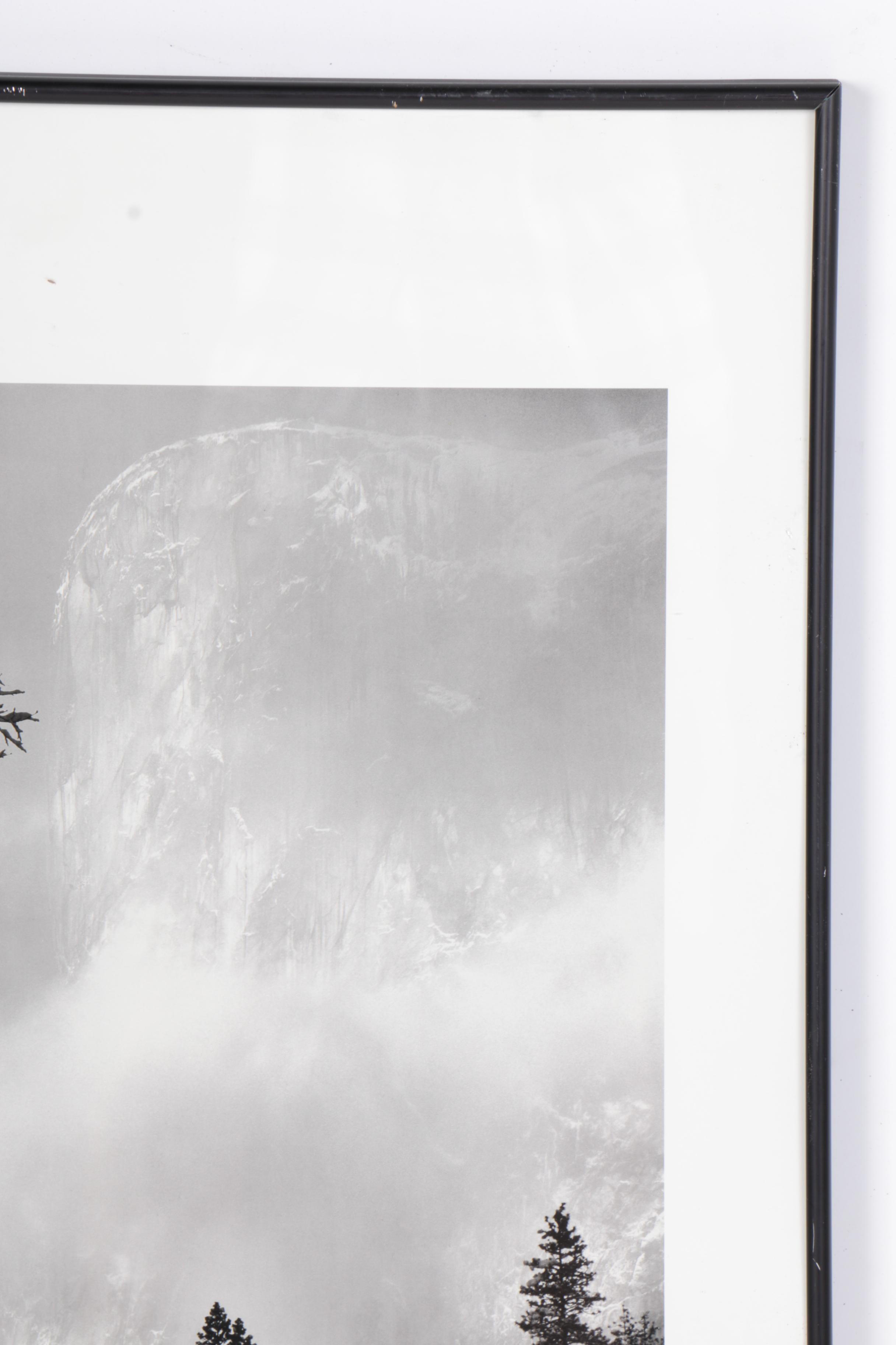 Offset Lithograph Poster After Ansel Adams "El Capitan, Winter Sunrise"