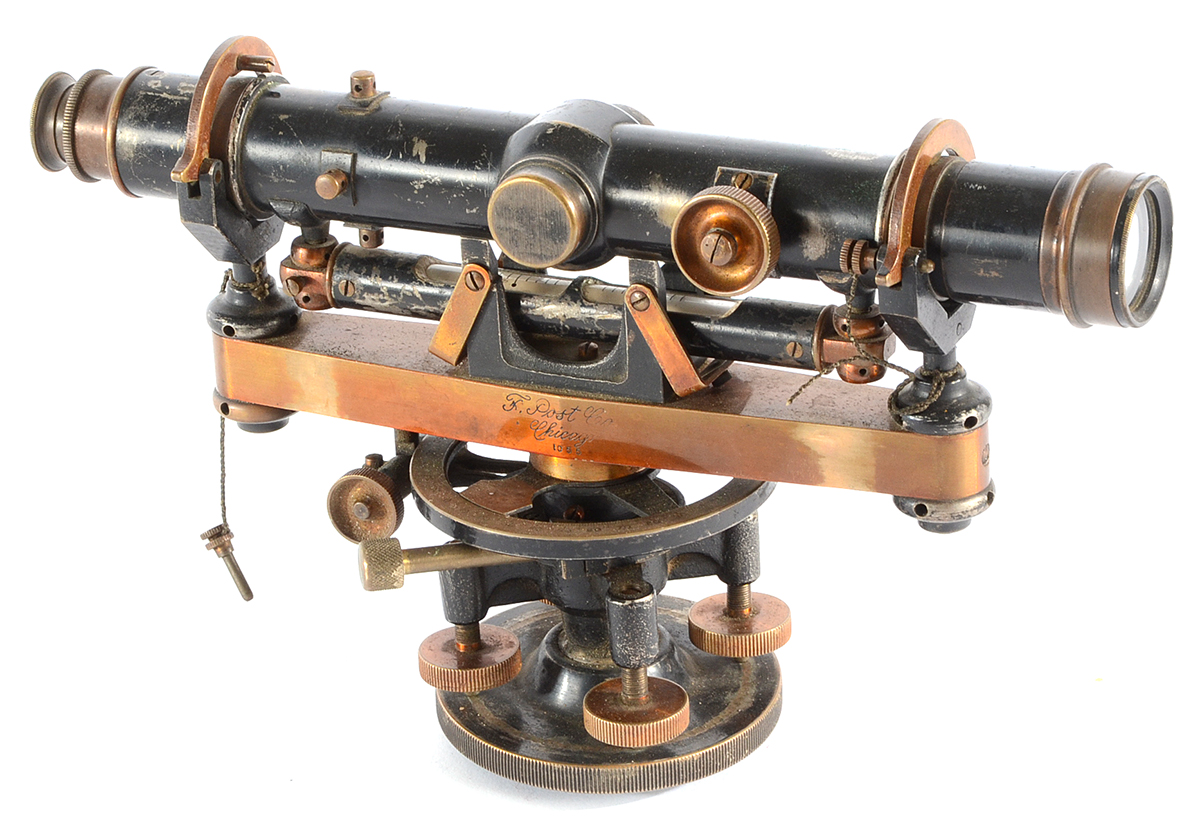 Antique Surveyor's Transit in Wooden Box