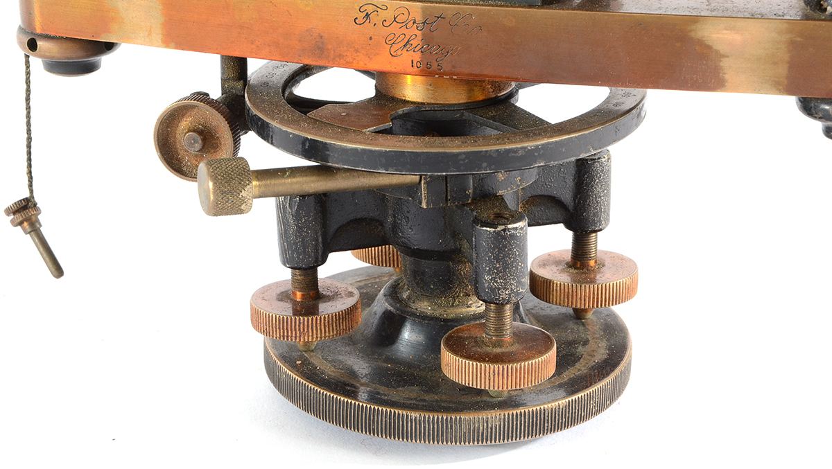 Antique Surveyor's Transit in Wooden Box