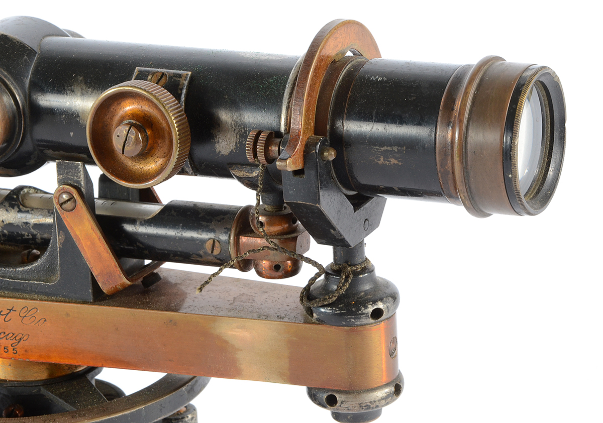 Antique Surveyor's Transit in Wooden Box