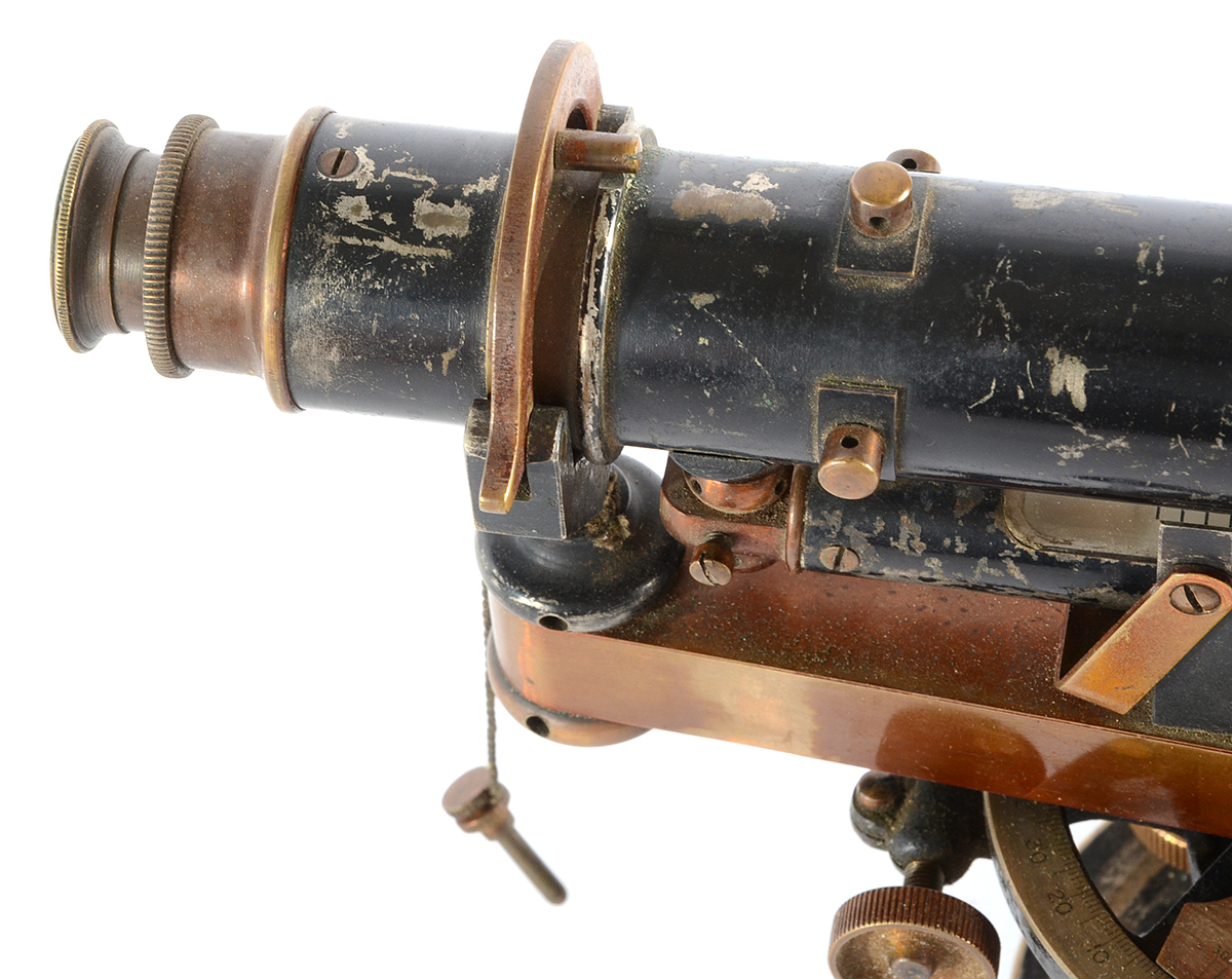 Antique Surveyor's Transit in Wooden Box