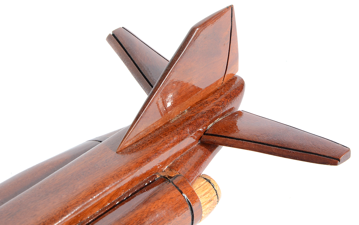 Wooden Panavia "Tornado" Aircraft Model on Stand